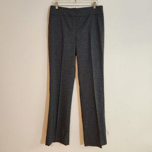 Black/Grey Glen Plaid Ann Klein Button Zip Front Trouser Slacks sz 8
